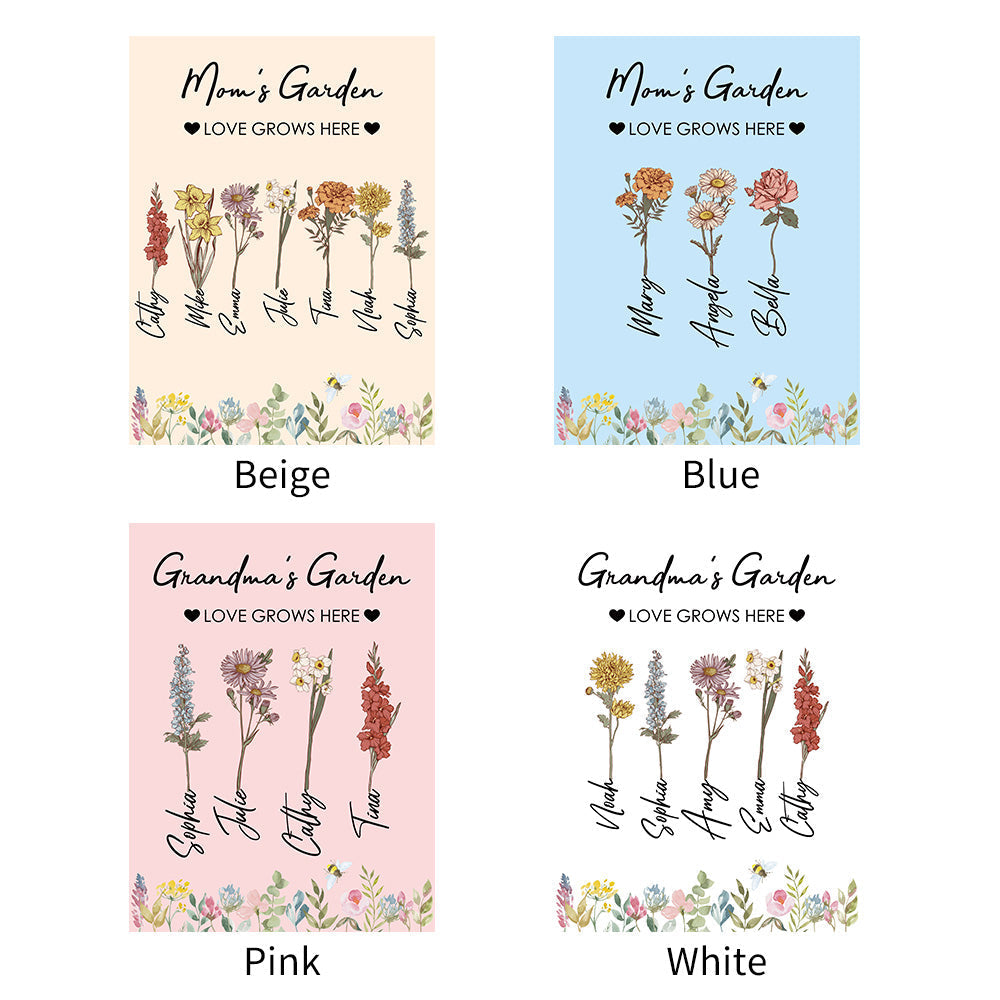 50%OFF⭐️Mom's Garden Love Grows Here Customized Blanket
