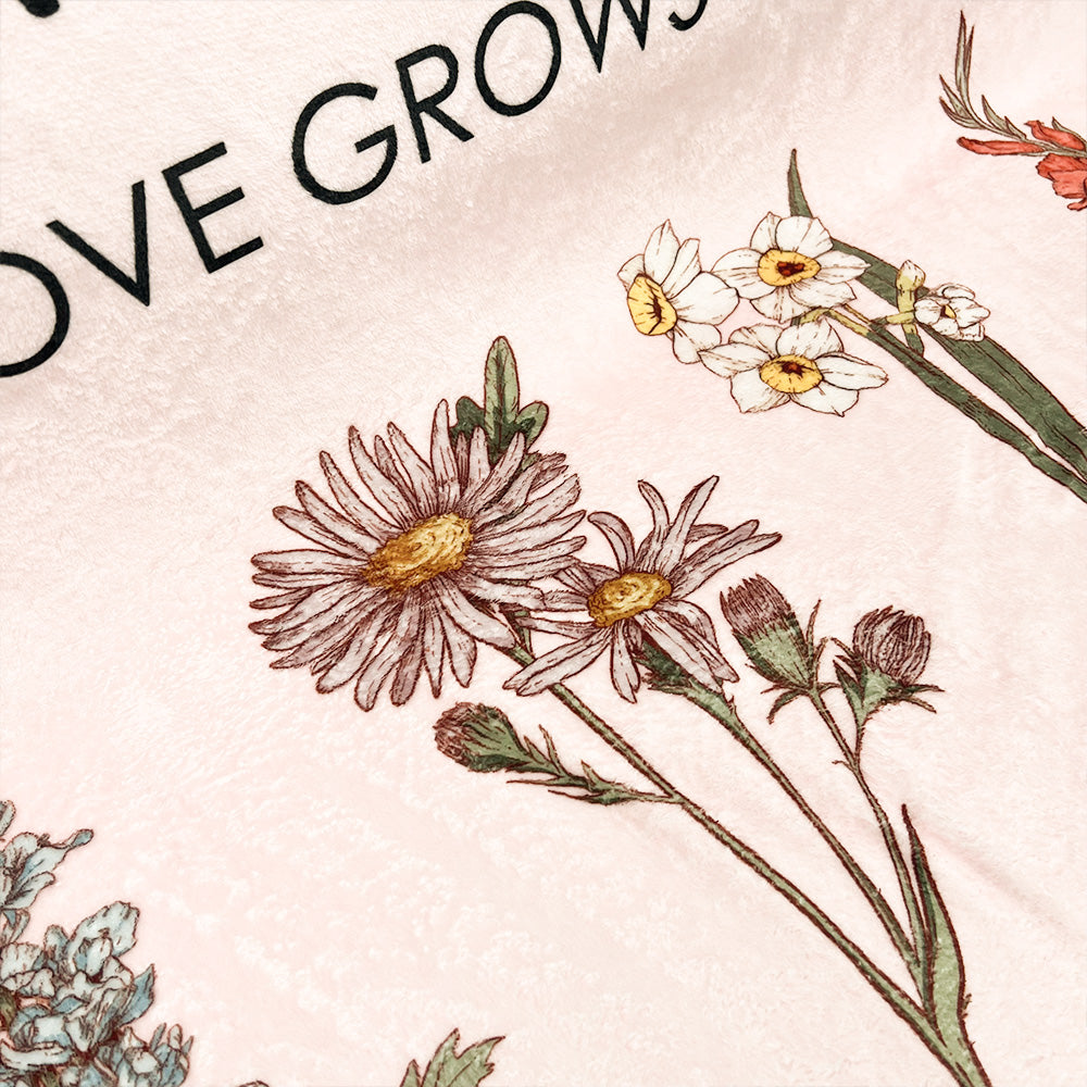 50%OFF⭐️Mom's Garden Love Grows Here Customized Blanket