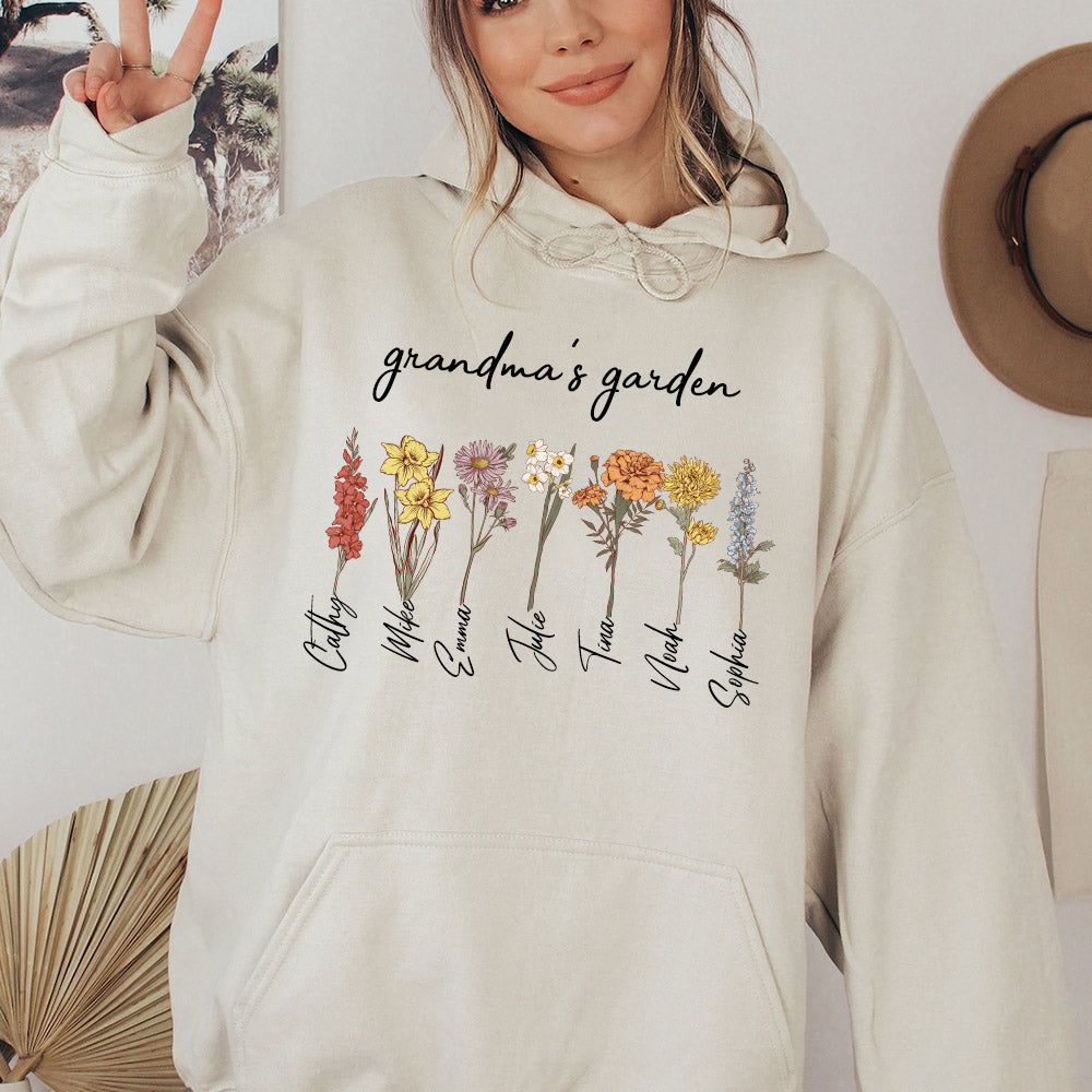 50%OFF⭐️Personalized Mom's Garden Sweatshirt/Hoodie