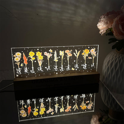 50%OFF⭐️Birth Month Flower Personalized LED Night Light