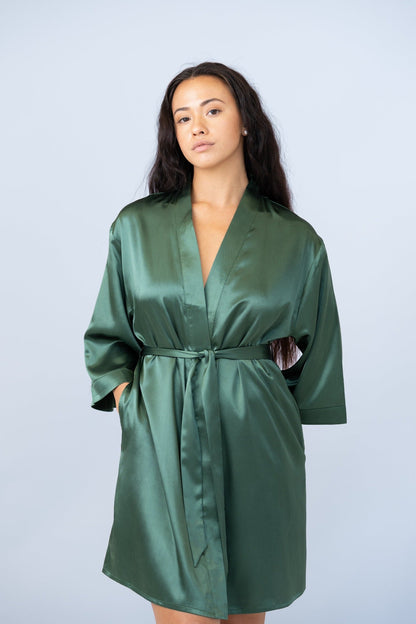 ✨Customized Version Signature Satin Robe-Gift For Mom And Wife