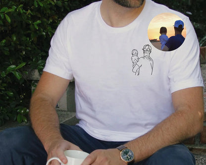 Custom Photo Shirt for Dad Personalized Dad Embroidery Shirt