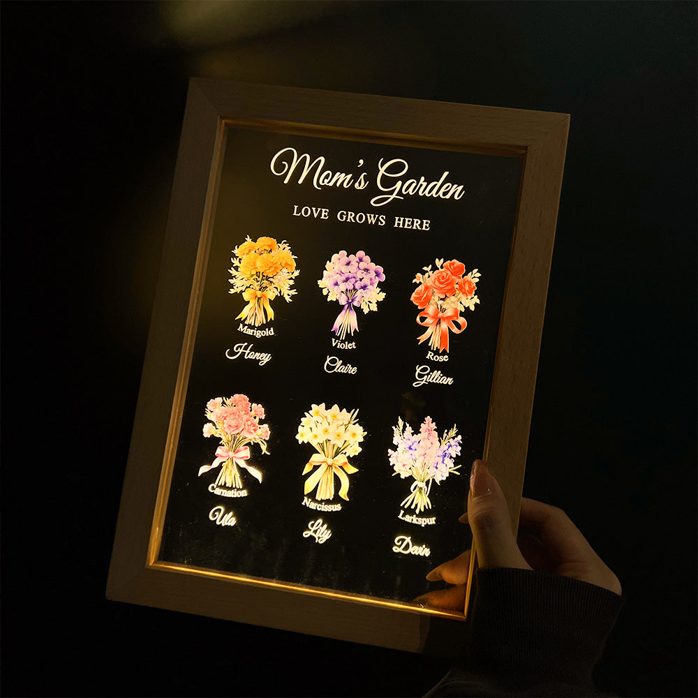 Birth Month Flower Bouquet Customized LED Light