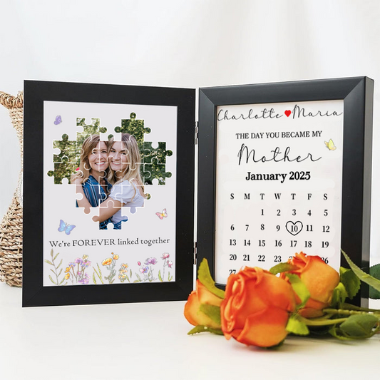 Personalized The Day You Became My Mother Puzzle Photo Frame