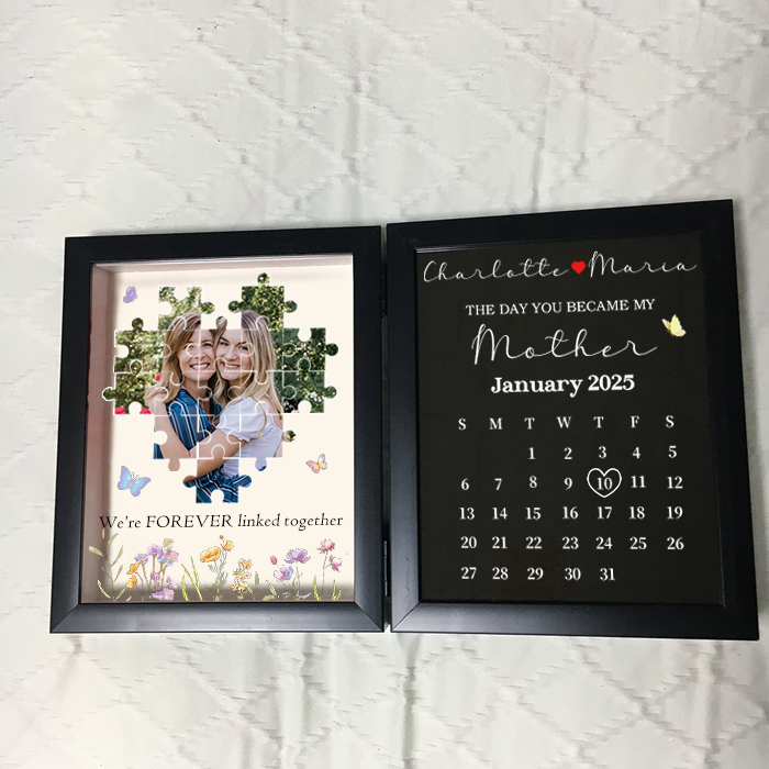 Personalized The Day You Became My Mother Puzzle Photo Frame