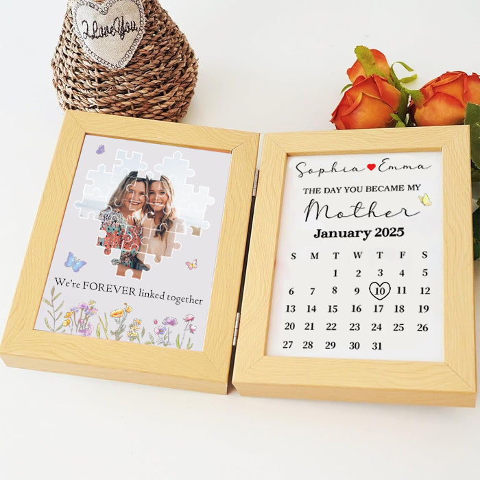 Personalized The Day You Became My Mother Puzzle Photo Frame