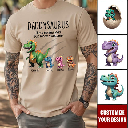 Grandpasaurus And Kids Dinosaurs Personalized T-Shirt