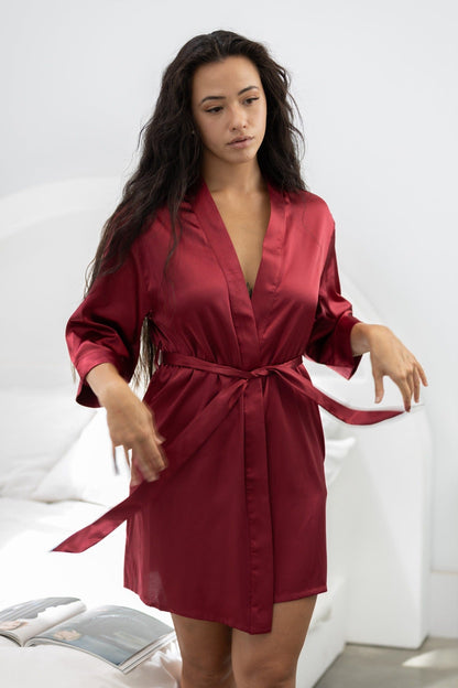 ✨Customized Version Signature Satin Robe-Gift For Mom And Wife