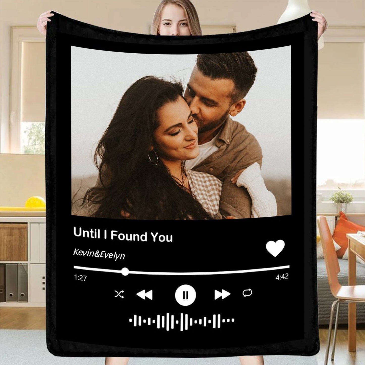 Custom Spotify Music Blanket Photo Blanket