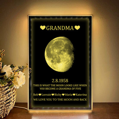 50% OFF✨Custom Mom Moon Phase Led Art Mirror