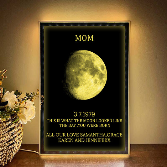 50% OFF✨Custom Mom Moon Phase Led Art Mirror