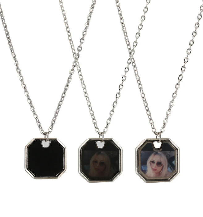 Feel the Temperature Magic Photo Necklace Gift for couple