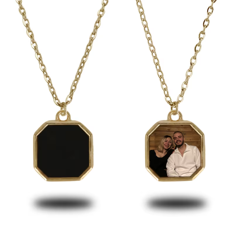 Feel the Temperature Magic Photo Necklace Gift for couple