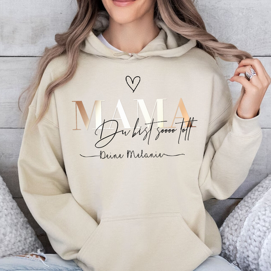 Personalized MAMA “You are soooo great” German Sweatshirt with Kids Name on Sleeve-Mother's Day Sale