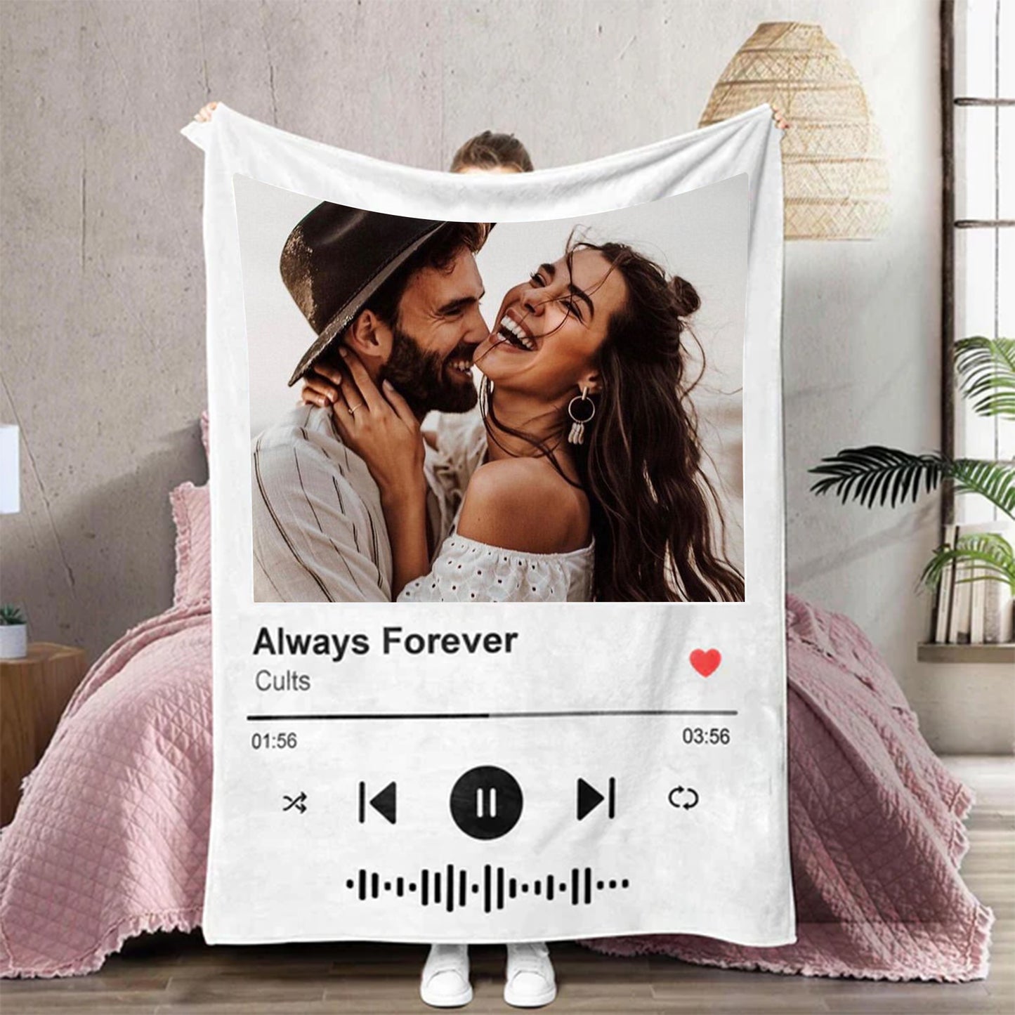 Custom Spotify Music Blanket Photo Blanket