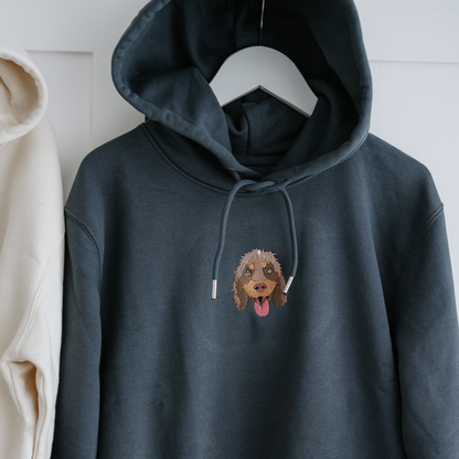 Custom Pet Face Hoodie Embroidered Sweatshirt