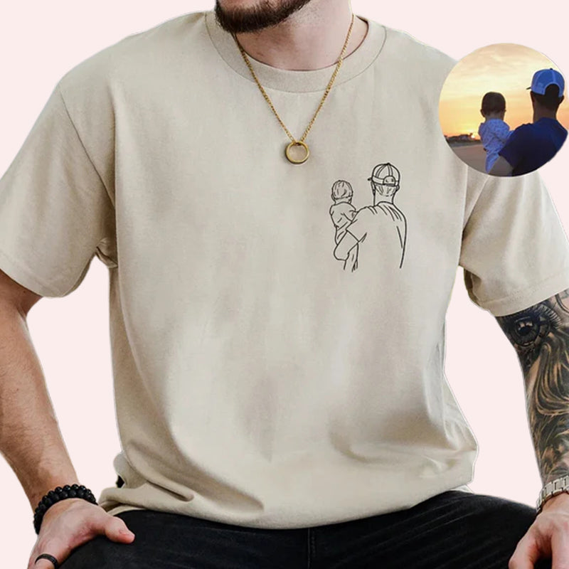 Custom Photo Shirt for Dad Personalized Dad Embroidery Shirt