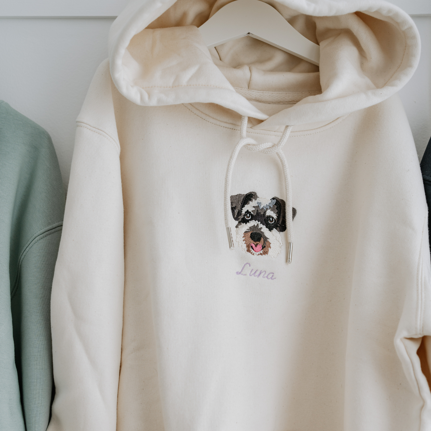 Custom Pet Face Hoodie Embroidered Sweatshirt