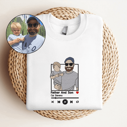 ❤️‍🔥Custom Couple Embroidered Sweatshirt Personalized Portrait Design, Perfect Family Gift