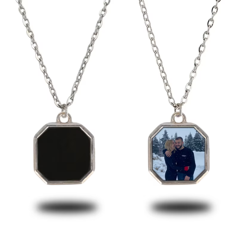 Feel the Temperature Magic Photo Necklace Gift for couple