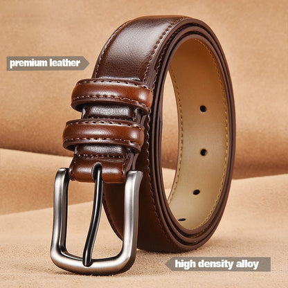 Personalized Leather Belt with Engraved Text - Anniversary Gift for Men