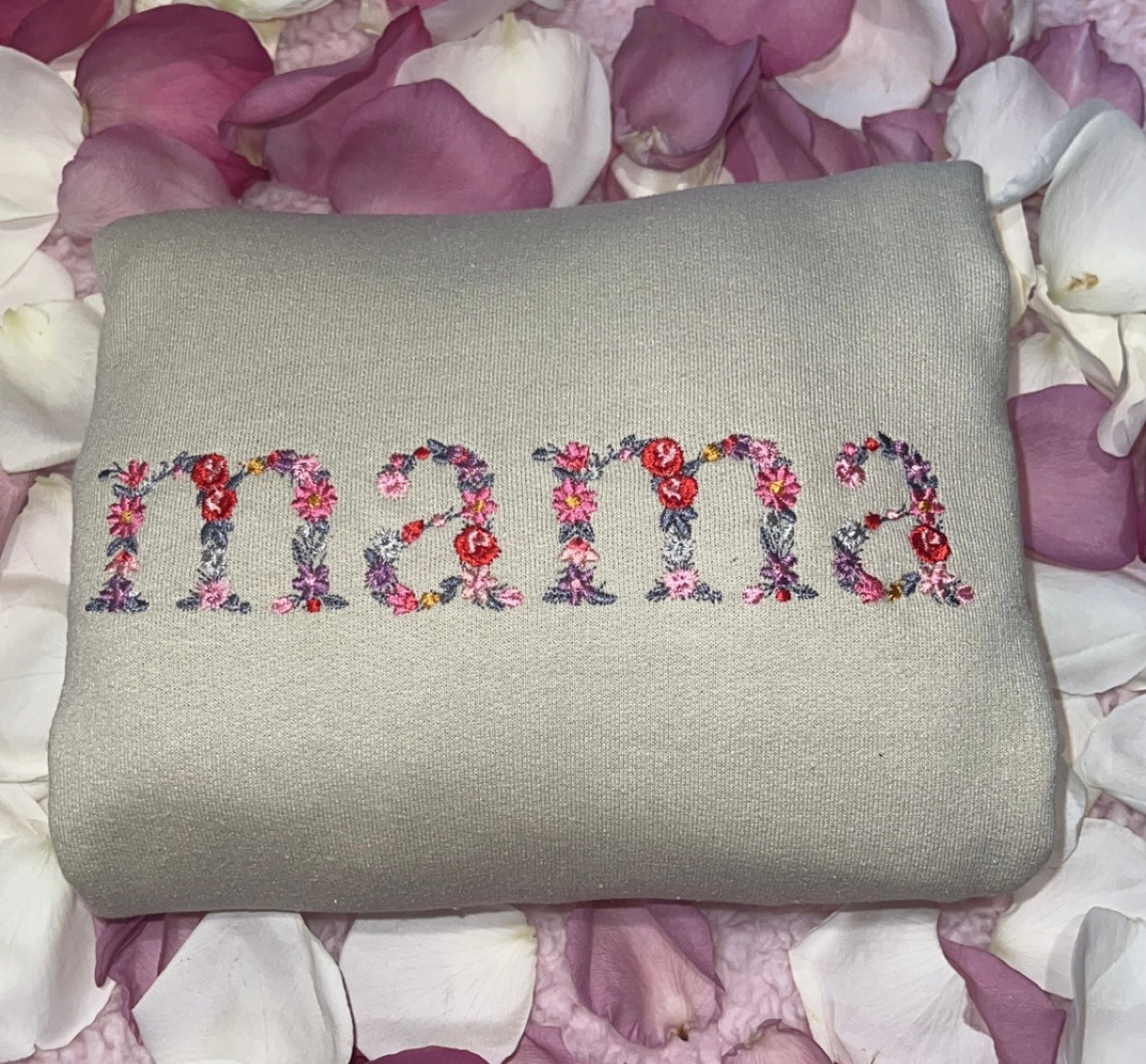 50% OFF🌟Personalized Floral Mama Embroidered Sweatshirt