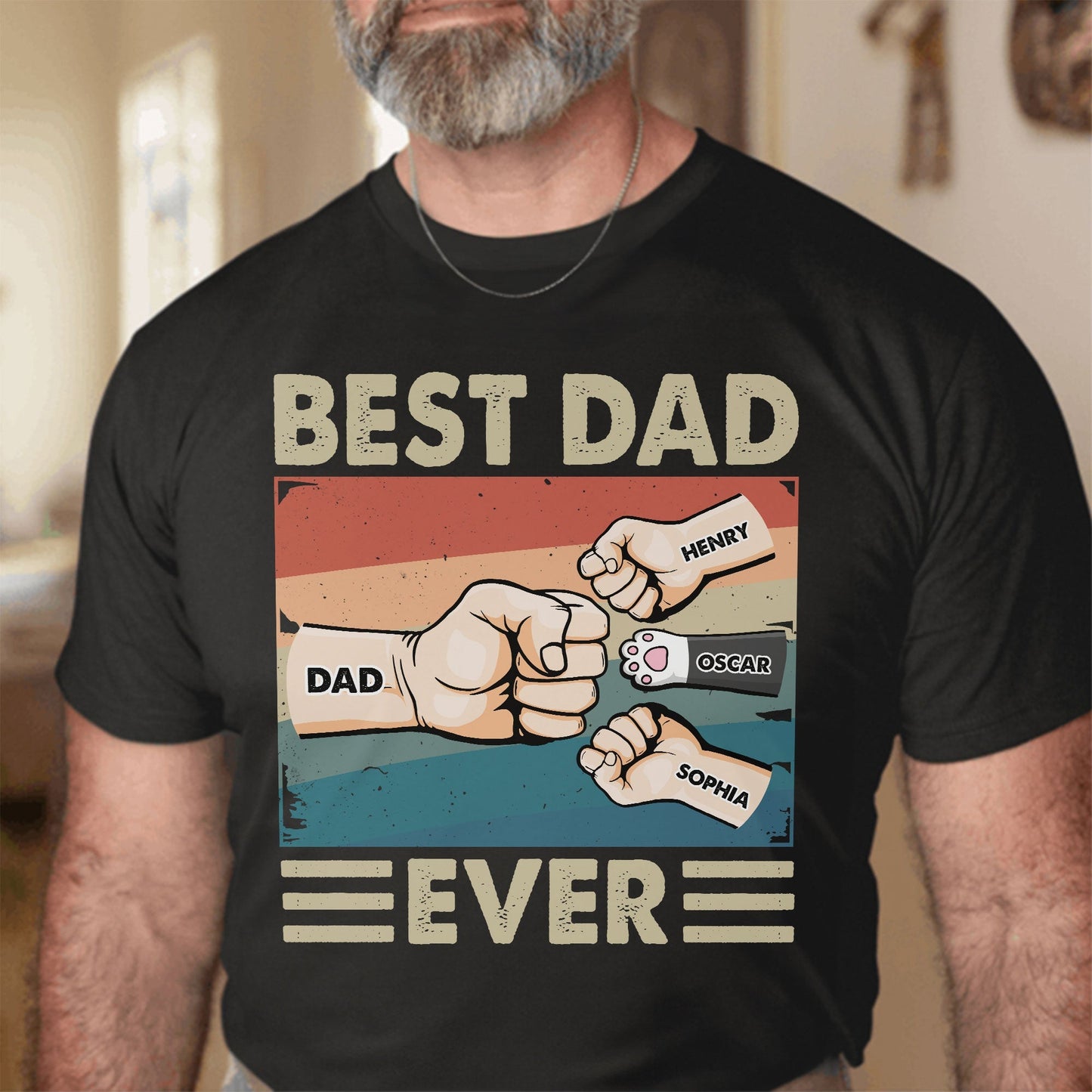 Personalized Best Dad Ever Shirt - Cartoon Version - Father's Day Gift