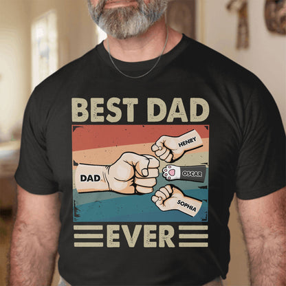 Personalized Best Dad Ever Shirt - Cartoon Version - Father's Day Gift