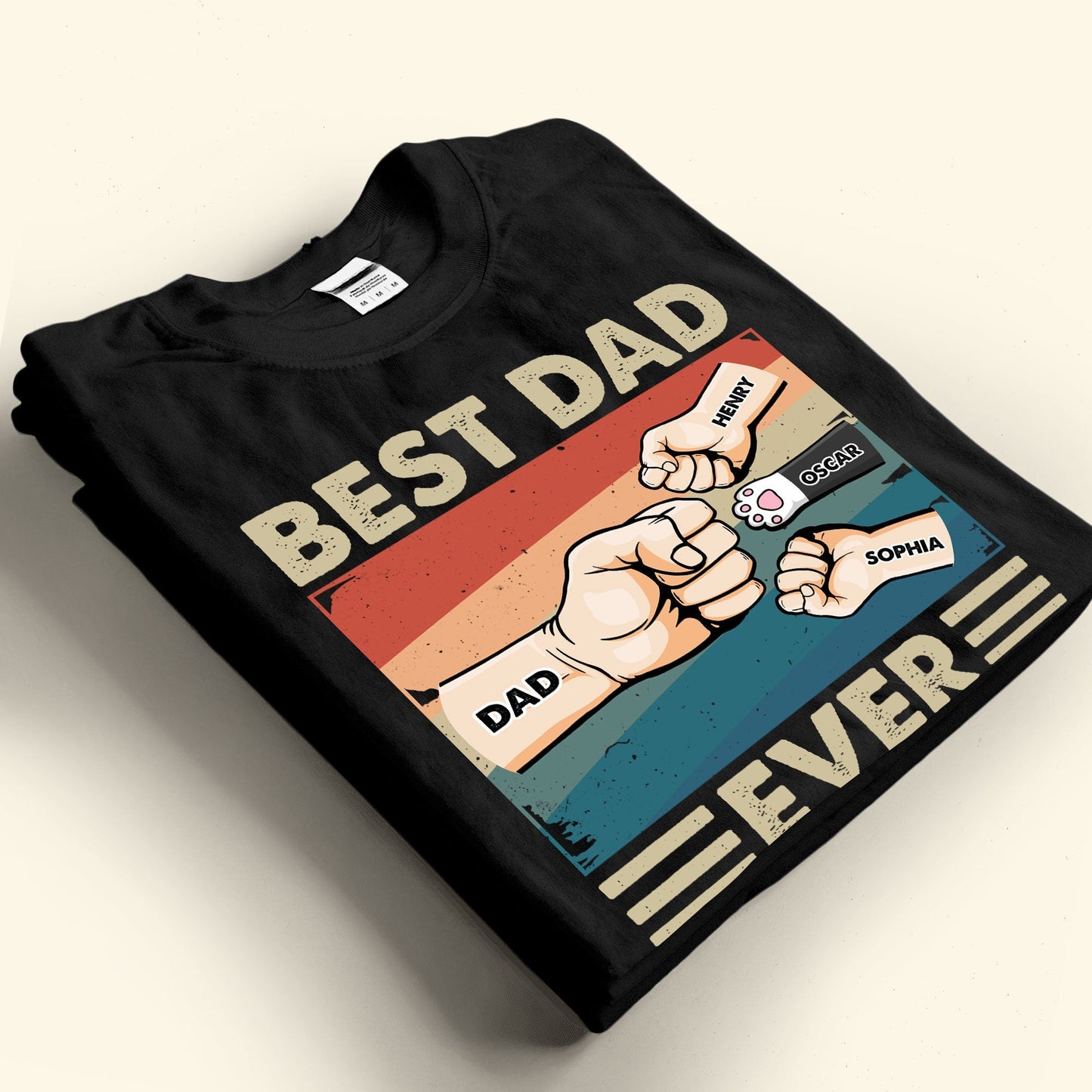 Personalized Best Dad Ever Shirt - Cartoon Version - Father's Day Gift