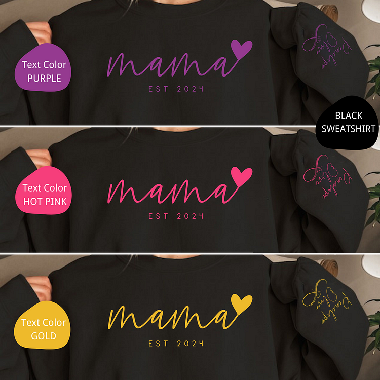 Infinite Love to Mom-Custom Mama Sweatshirt with Kids Names On Sleeve