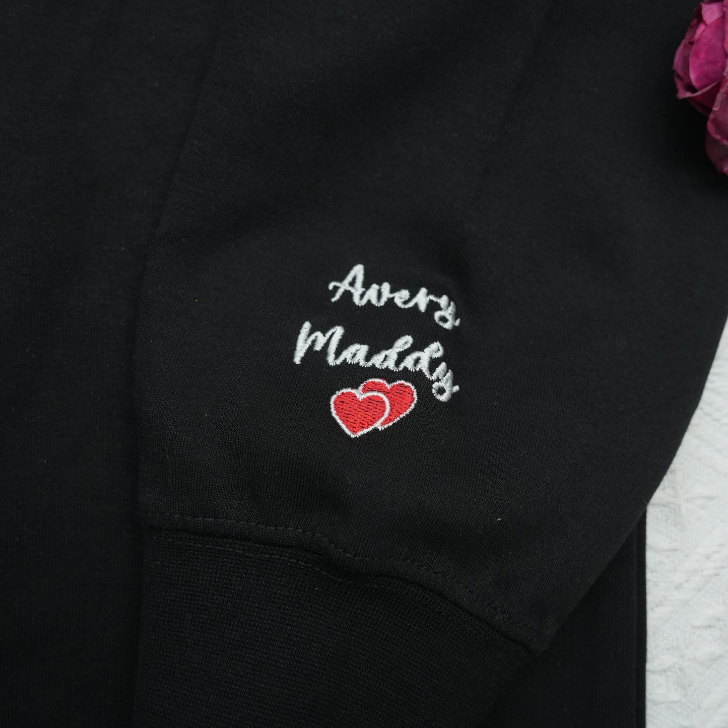 Custom Embroidered Photo Portrait For Mom Love Sweatshirt