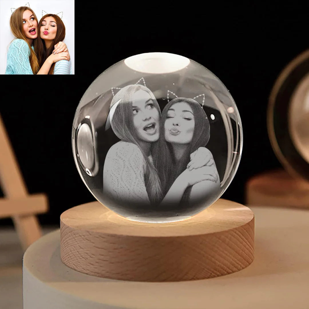 Custom 3D Photo Crystal Ball