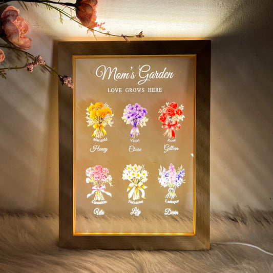 Birth Month Flower Bouquet Customized LED Light