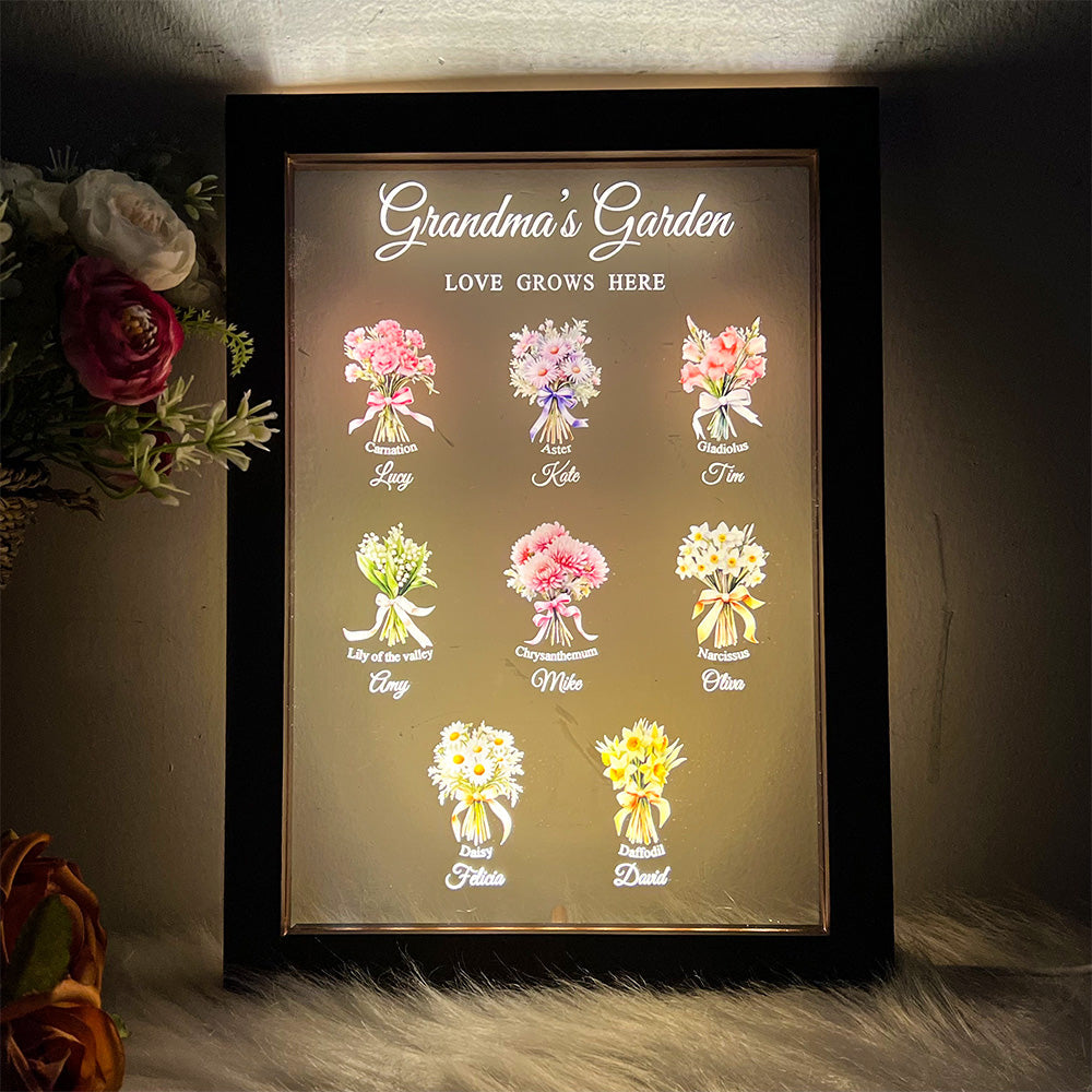 Birth Month Flower Bouquet Customized LED Light