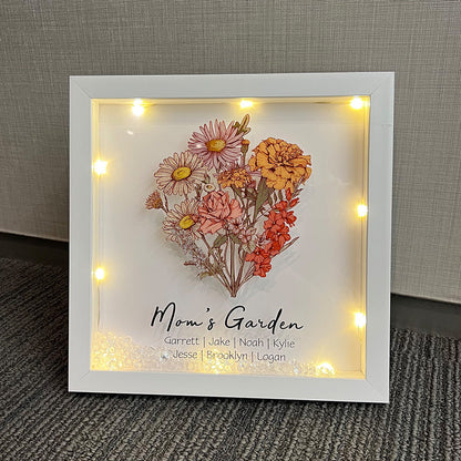 50% OFF✨Birth Flower Family Bouquet Custom Light Frame Box