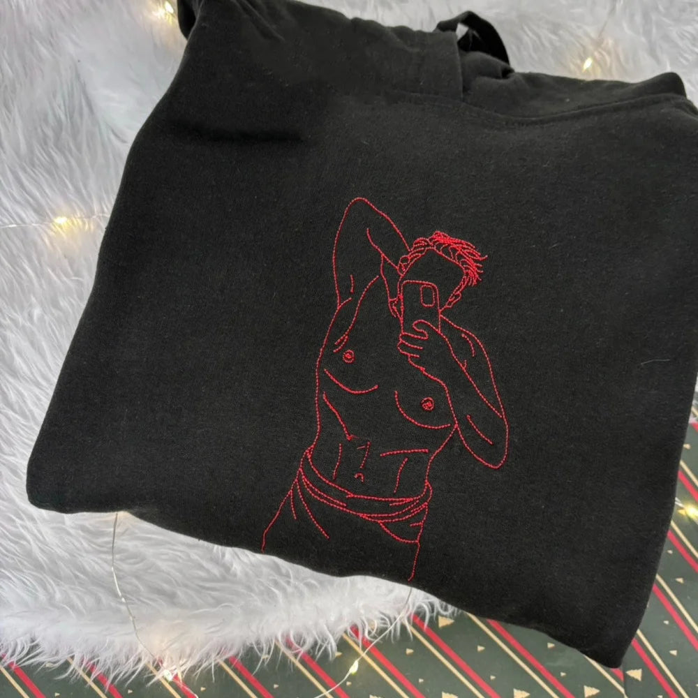 Custom Embroidered - Personalized Sexy Portrait Gift for Him 💕🔥