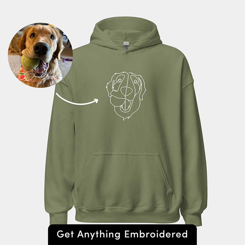 Gifts For Pet Lover Custom Embroidered Sweatshirt and Hoodie