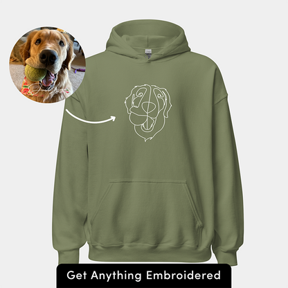 Personalized Dog Face Hoodie Custom Embroidered Pet Sweatshirt