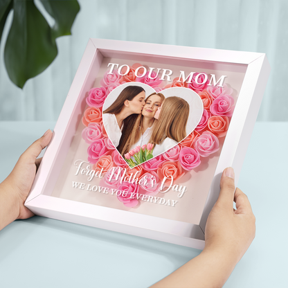 Custom Photo Mom I Love You Everyday - Family Personalized Custom Flower Shadow Box - Mother's Day, Gift For Mom