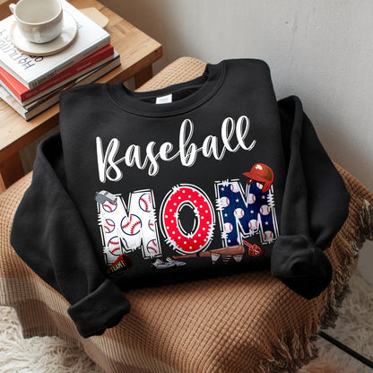 Sports Baseball Grandma - Personalized T-Shirt, Custom Kid's Name