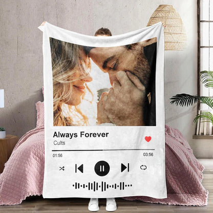 Custom Spotify Music Blanket Photo Blanket