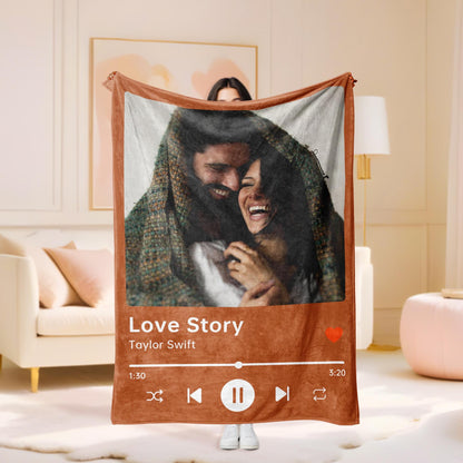 Custom Spotify Music Blanket Photo Blanket