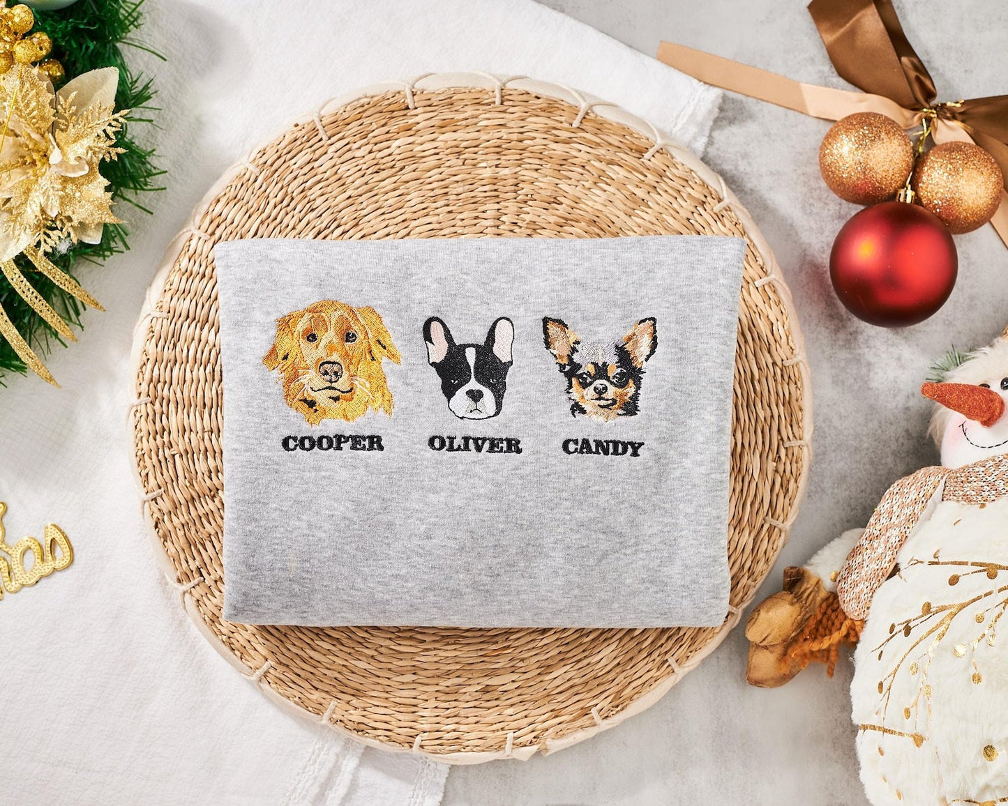 Custom embroidered pet T shirt, hoodie, sweatshirt embroidered Personalized, holiday Gift, embroidery sweatshirt, gift for friends