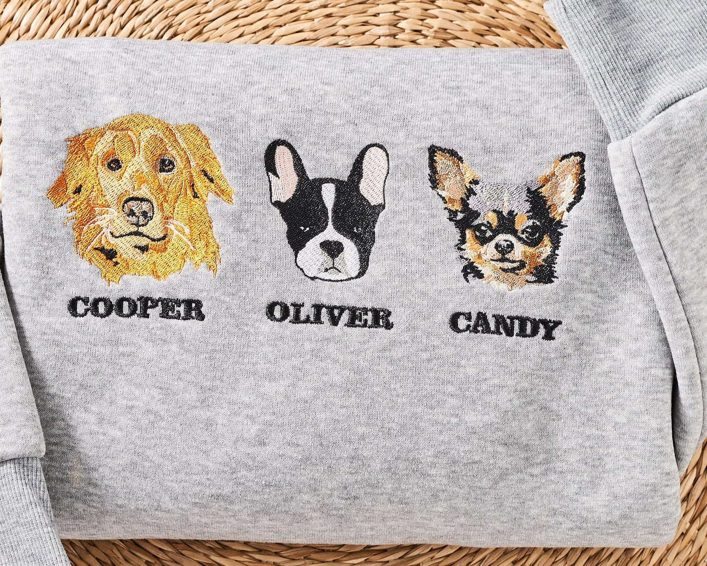 Custom embroidered pet T shirt, hoodie, sweatshirt embroidered Personalized, holiday Gift, embroidery sweatshirt, gift for friends