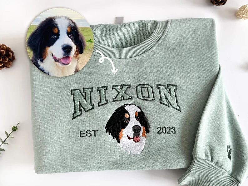 Personalized Dog Sweatshirt Custom Pet Face Hoodie from Your Photo