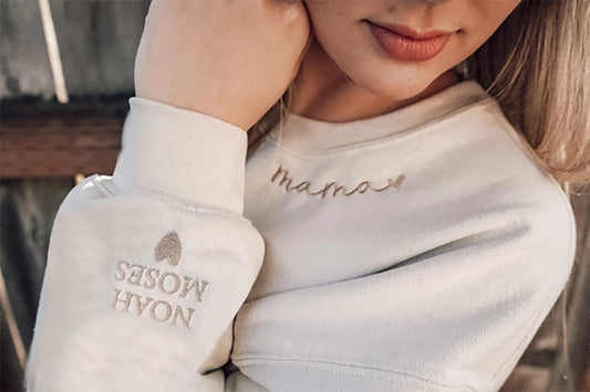 Mama Embroidered Sweatshirt, Custom Mama Shirt With Kids Names, Pregnancy Reveal For New Mom, Mother's Day Gift, Children Names