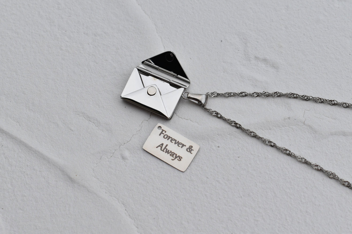 Personalized Envelope Locket Necklace