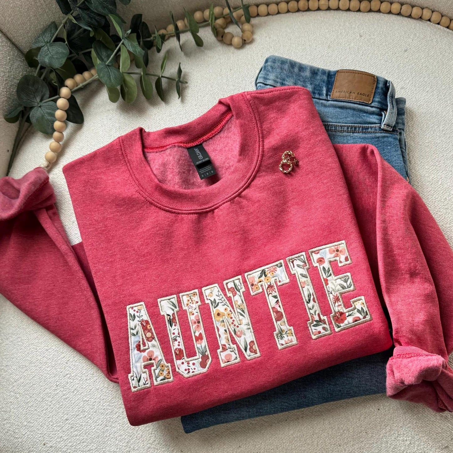 Personalized Embroidered Mama Sweatshirt Hoodie with Names on Sleeve